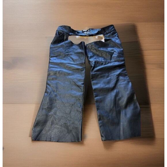 Pair Of Leather Chaps Size 4xlrg By Cycle Leather - Picture 1 of 2